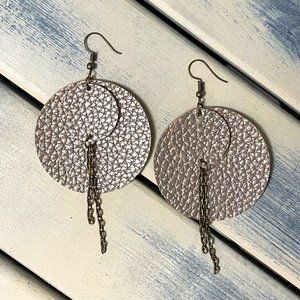 Handmade Faux Leather Earrings